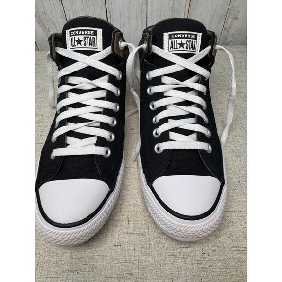 Converse Chuck Taylor All Star Mid Black Camo Sneakers Men 8.5 Women 10 - Picture 3 of 6
